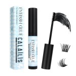 CALAILIS Lash Cluster Glue, Lash Glue for Eyelash Clusters - Waterproof Smudge-Proof Eyelash Cluster Bond, Super Strong Hold 48H Long Lasting, Suitable for Sensitive Eyes