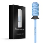 MelodySusie Safety Nail Drill Bits, 3/32\'\' Smooth Round Top Large Barrel Carbide Bits, Suitable for Manicure Pedicure Cuticle Gel Polishing, Beginners Bits, Light Blue, Series Bit-S, XC