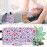 Pedobi Reusable Castor Oil Pack Wrap for Liver Detox, Castor Oil Wrap for Stomach Less Mess, Elastic Strap Machine Washable Anti Oil Leak 2pcsFlower