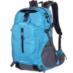 FENGDONG 40L Waterproof Lightweight Hiking,Camping,Travel Backpack for Men Women Blue