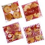 Efivs Arts Christmas Cellophane Bags Biscuit Roasting Treat Bags Individual Wrappers Self Adhesive OPP Cookie Bakery Present Gift DIY Candy Decorating Favor Bags (4x4 Inch, 200Pcs)