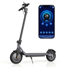 iScooter Electric Scooter Adults, 23 Miles Travel Range, 22Mph Top Speed, Foldable Scooter Electric with 10 Inch Solid Tire, Smart APP, Double Braking Systems, Escooter for Teenager and Adults