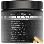 Formulation Factory Self Obsessed Starter 10-in-1 Masculinity Maximizer Supplement for Men with Shilajit, Tongkat Ali, Ashwagandha, Fenugreek to Support Muscle, Drive, Strength 60 Count (Pack of 1)