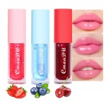 BINGBRUSH 3 Pcs Fruity Color Changing Lip Gloss for Girls, Pink Magic Mood Lip Oil Tinted, Temperature Color Change Lip Stain Lip Balm, Longlasting Lips Will Not Dry Out