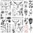 12 Sheets 90+ PCS Halloween Face Temporary Tattoos Stickers, Halloween Face Fake Tattoos Spider Bat Snake Skull Lion Tattoos Halloween Makeup Kit For Women Girls Halloween Masquerade Party
