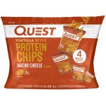 Quest Nutrition Nacho Cheese Tortilla Style Protein Chips, 18g Protein, 4g Net Carb, Low Carb, Gluten Free, 1.1 oz (Pack of 4)