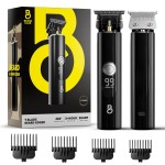 The Beard Club Professional T-Blade Beard Trimmer for Men LT - Barber Electric Shaver, Mustache & Hair Clippers for Men Zero Gapped Cordless Buzzer Hair Trimmer & T Liner - Edger Line Up Grooming Kit