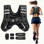 PACEARTH Weighted Vest,6lb/8lb/10lb/12lb/16lb/20lb/25lb/30lb Weight Vest with Reflective Stripe, Body Weight Vests for Women, Men, Weight Loss Workout, Strength Training, Running, Walking, Jogging