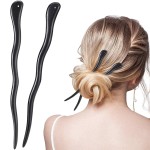 2PCS Ebony Sandalwood French Hair Chopsticks, Snake Shape Hairpins for Chignon Bun Updo Hairstyle, Vintage Matte Hair Forks for Women Girls Long Hair, Valentines Wedding Prom Decorative Accessories