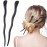 2PCS Ebony Sandalwood French Hair Chopsticks, Snake Shape Hairpins for Chignon Bun Updo Hairstyle, Vintage Matte Hair Forks for Women Girls Long Hair, Valentines Wedding Prom Decorative Accessories