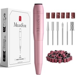 MelodySusie Pen-Shaped Portable USB Nail Drill, PC120I 20000RPM Electric Nail File with Compact Design for All Nail Care, Manicure Polishing, Shaping & Gel Removal at Home for Beginners