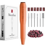 MelodySusie Pen-Shaped Portable USB Nail Drill, PC120I 20000RPM Electric Nail File with Compact Design for All Nail Care, Manicure Polishing, Shaping & Gel Removal at Home for Beginners