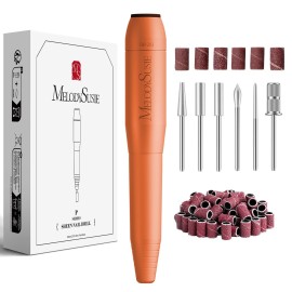 MelodySusie Pen-Shaped Portable USB Nail Drill, PC120I 20000RPM Electric Nail File with Compact Design for All Nail Care, Manicure Polishing, Shaping & Gel Removal at Home for Beginners