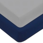American Baby Company 2 Pack Fitted Crib Sheets 28 x 52, 100% Polyester Ultra Soft Microfiber, Gray/Navy, for Boys and Girls, Fits Crib and Toddler Bed Mattresses