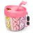 AMOOS Cute Pill Dispenser with 7 Large Compartments, Portable Pill Bottle Organizer with Wide Opening for Easy Use, Anti-Mix Pill Organizer for Travel, BPA-Free Pill Container, Hot Pink