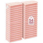 JOYMOOP 54 Packs Microfiber Cleaning Cloths, 10 x 10 Kitchen Towels - Reusable Cleaning Rags, Lint-Free, Super Absorbent Cleaning Cloths for Kitchen, Car, and Household Cleaning, Pink