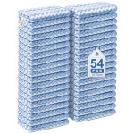 JOYMOOP 54 Packs Microfiber Cleaning Cloths, 10 x 10 Kitchen Towels - Reusable Cleaning Rags, Lint-Free, Super Absorbent Cleaning Cloths for Kitchen, Car, and Household Cleaning, Blue