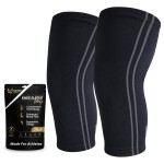CopperJoint Athletic Knee Sleeve for Men and Women - Moderate Compression Knee Brace for Post Surgery, Sports, Basketball, Pickleball, Tennis, ACL, Knee Pain Relief, Copper Knee Brace- Pair - Large