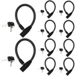 Urban August Child-Proof Refrigerator Lock for Kids & Adults - Lock for French Door Fridge and Cabinet (Small, Black, 10 Pack Keyed Alike)
