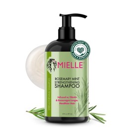 Mielle Organics Rosemary Mint Hair Strengthening Biotin Shampoo - Moisturizing Hair Shampoo for Women and Men to Gently Cleanse, Repair & Protect Strands (20 oz)