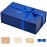 LIFELUM Navy Blue Birthday Gift Box for Men 13.8 x 8.3 x 4.4 inch, Groomsmen Proposal Gift Box for Presents with Lids Ribbon,Card,Shredded Paper Filler