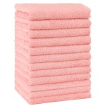HOMEXCEL Baby Washcloths 12 Pack-Microfiber Coral Fleece Baby Bath Face Towel 7 x 9 Inch Extra Absorbent Soft Burp Cloth and Wash Cloths for Newborn-Infants and Toddlers-Gentle On Sensitive Skin,Pink
