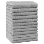 HOMEXCEL Baby Washcloths 12 Pack-Microfiber Coral Fleece Baby Bath Face Towel 7 x 9 Inch Extra Absorbent Soft Burp Cloth and Wash Cloths for Newborn-Infants and Toddlers-Gentle On Sensitive Skin,Grey