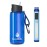 SurviMate 5-Stage 0.01m Ultra-Filtration Filtered Water Bottle, BPA-Free Material, NSF/ANSI 42&372 Certified, Portable Water Filter Bottle for Survival, Camping, Hiking, and Emergency Use