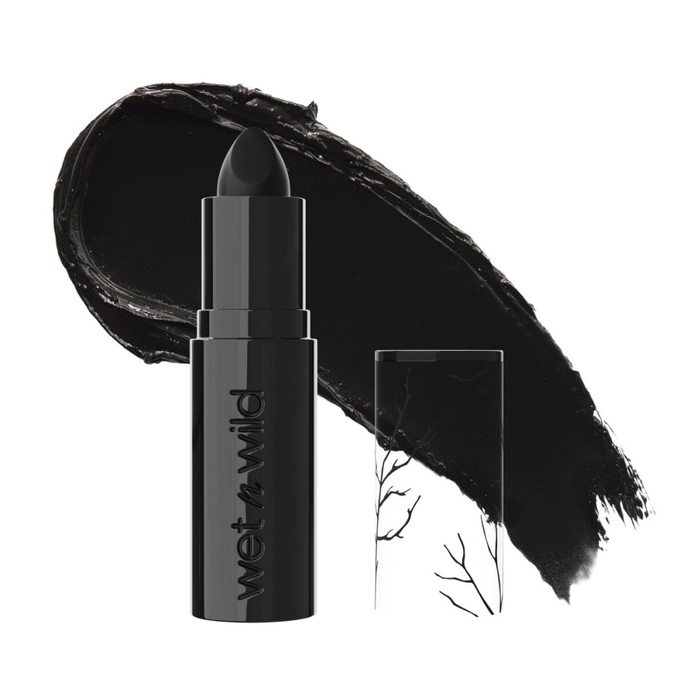wet n wild Halloween Fantasy Makers Matte Lipstick, Smooth Application, Long Lasting Color, Cruelty-Free - Eerie Onyx