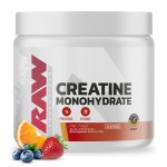 RAW Nutrition Creatine Monohydrate Powder, Fruit Punch (30 Servings) - Micronized Creatine Monohydrate Supplement for Workout Performance, Build Muscle & Strength - Creatine Powder for Men & Women