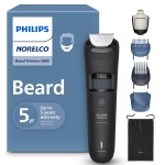 Norelco Philips Beard Trimmer 5000 Series, 100% Waterproof Beard Styler, Precision Dial with 40 Lock-in Trimming Settings, Self-Sharpening Metal Blades & Beard Hair Mess Collector, BT5775/40