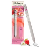 Lifelines Pen Diffuser Set, Strawberry Milkshake - 1mm Black Ballpoint Pen with Scented Essential Oil Blend & 2 Ink Refills - Aromatherapy Diffuser & Sensory Immersion Diffuse Aroma As You Write