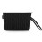 Gloppie Small Makeup Bag for Purse Portable Cosmetic Bag Puffy Padded Makeup Pouch Wristlet Pouch for Women Black