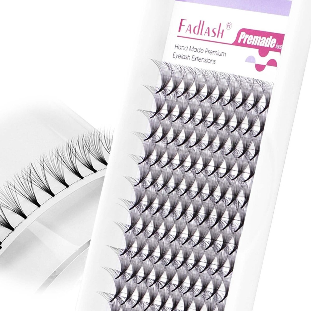 FADLASH Premade Lash Fans D Curl Premade Fans Eyelash Extensions 16D 0.07 Volume Lash Fans Premade Handmade Premade Lash Extensions Fans (16D-0.07D-10mm)