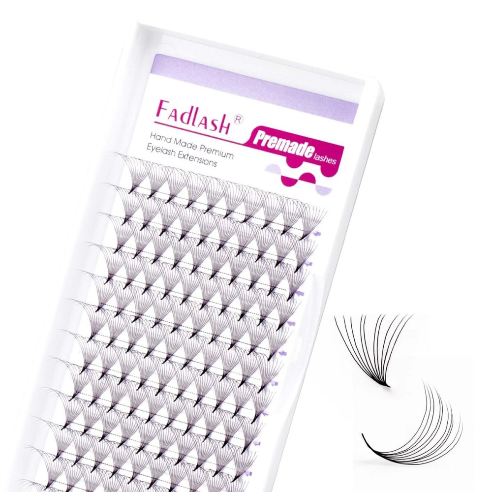FADLASH Premade Lash Fans C Curl Premade Fans Eyelash Extensions 10D 0.07 Volume Lash Fans Premade Handmade Premade Lash Extensions Fans (10D-0.07C-17mm)