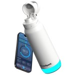 Hidrate Spark PRO 2 - Smart Bottle with Drink Reminders & Water Tracking, Great Holiday Gift for New Year Resolutions - 32oz - Syncs with Apple Health, Fitbit, Smart Rings & Watches - Chug White