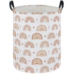 Sanjiaofen Rainbow Laundry Hamper,Kids Laundry Basket Collapsible Girls Storage Baskets for Home Decor,Office,Home Organizer,(Simple Rainbow