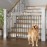InnoTruth 29.5-49.75 Extra Wide Baby Gate for Stairs, 30 Tall Walk Through Dog Gate for Stairs & Doorways, Pressure-Mounted Safety Gate for Pets & Kids, Dual Lock & 2-Way Swing, Brown