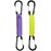 BRAVESHINE Carabiner Keychain Hook with Paracord Strap - 1 Purple 1 Green D Ring Key Clips Para Cord Lanyard Hanger Stroller Hooks for Water Bottle, Belt Loop Keys, Backpacks, Boys, Girls, Men, Women