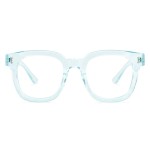 Madison Avenue Oversized Blue Light Blocking Glasses for Women Fashion Blue Light Blockers Anti Eyestrain & UV Protection Computer Eyeglasses (Light Blue)