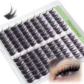 Cat Eye Lash Clusters Fairy Eyelash Clusters Wispy Wet Cluster Lashes Extensions Spiky Individual Lashes Left & Right Lashes Clusters 108Pcs 12-16MM DIY Lash Pack by Mavphnee