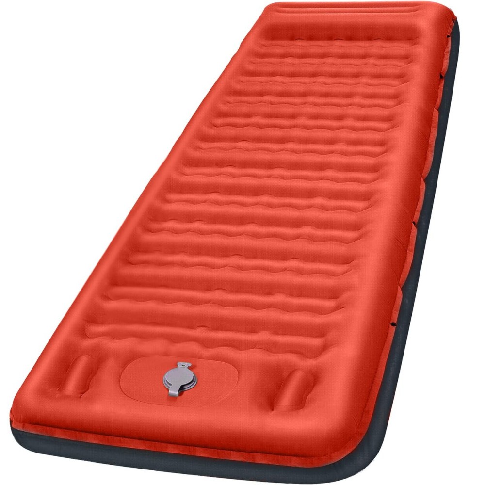 FNARMW Camping Sleeping Pad, Extra Thick 5 Inch Camping Mat with Pillow, Built-in Foot Pump Inflatable Sleeping Pads Compact for Camping Backpacking Hiking Traveling Tent as Camping EssentialsO-B