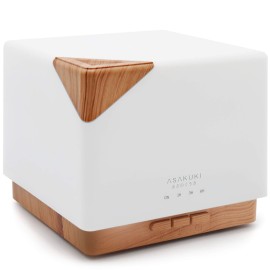 ASAKUKI 700 ml Essential Oil Diffuser for Home and Office, 7 LED Lights Aromatherapy Humidifier with Auto-Off Safety Switch