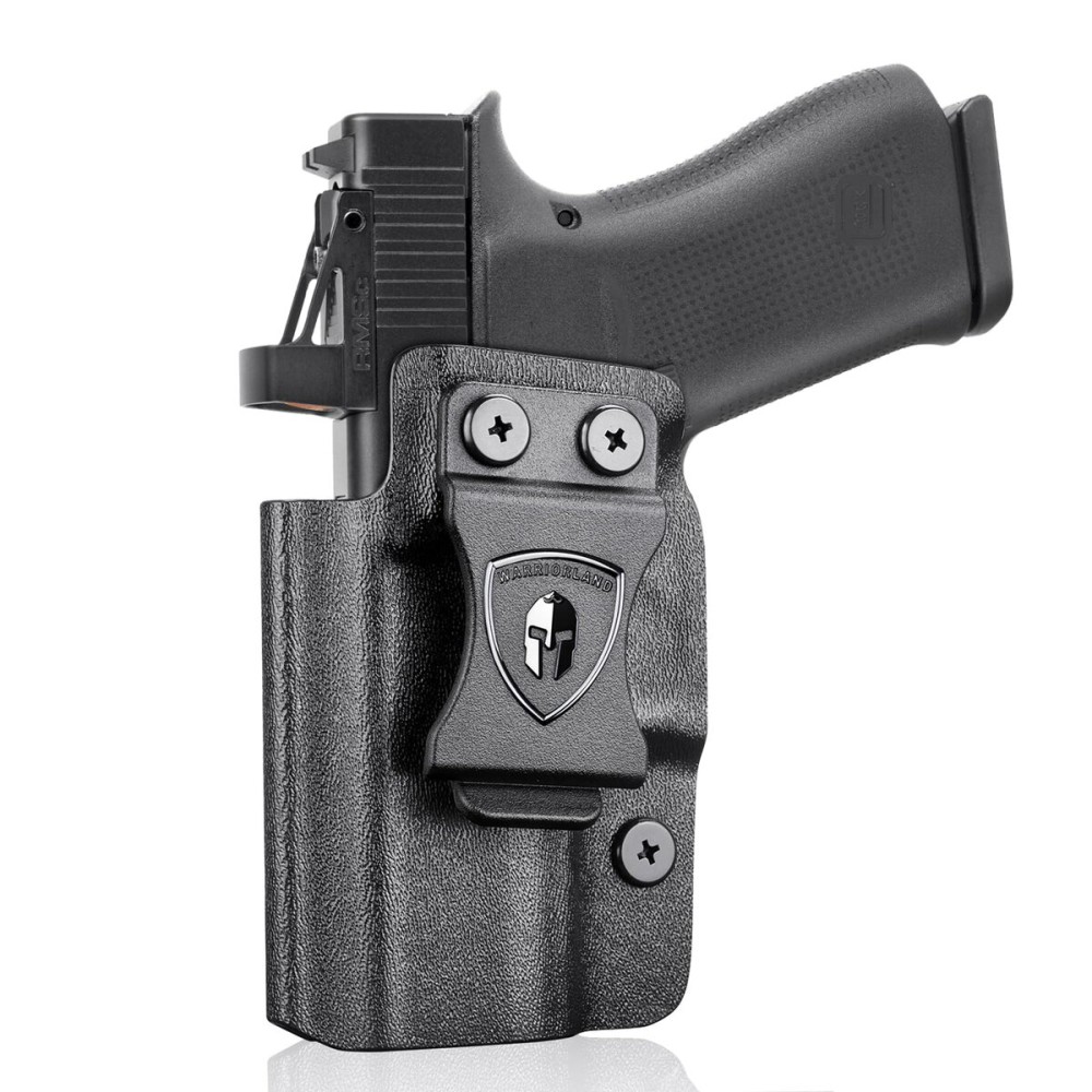 WARRIORLAND IWB Kydex Holster w/Optic Cut, Compatible with Glock 43X / 43X MOS / G43, Appendix Concealed Carry Holster, Adjustable Cant & Retention, Left Hand