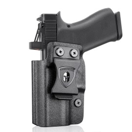 WARRIORLAND IWB Kydex Holster w/Optic Cut, Compatible with Glock 43X / 43X MOS / G43, Appendix Concealed Carry Holster, Adjustable Cant & Retention, Left Hand