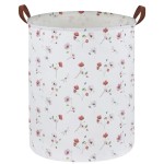 Sanjiaofen Kids Laundry Hamper,Flower Laundry Basket Collapsible Girls Storage Baskets for Home Decor,Office,Home Organizer,(Dried flowers