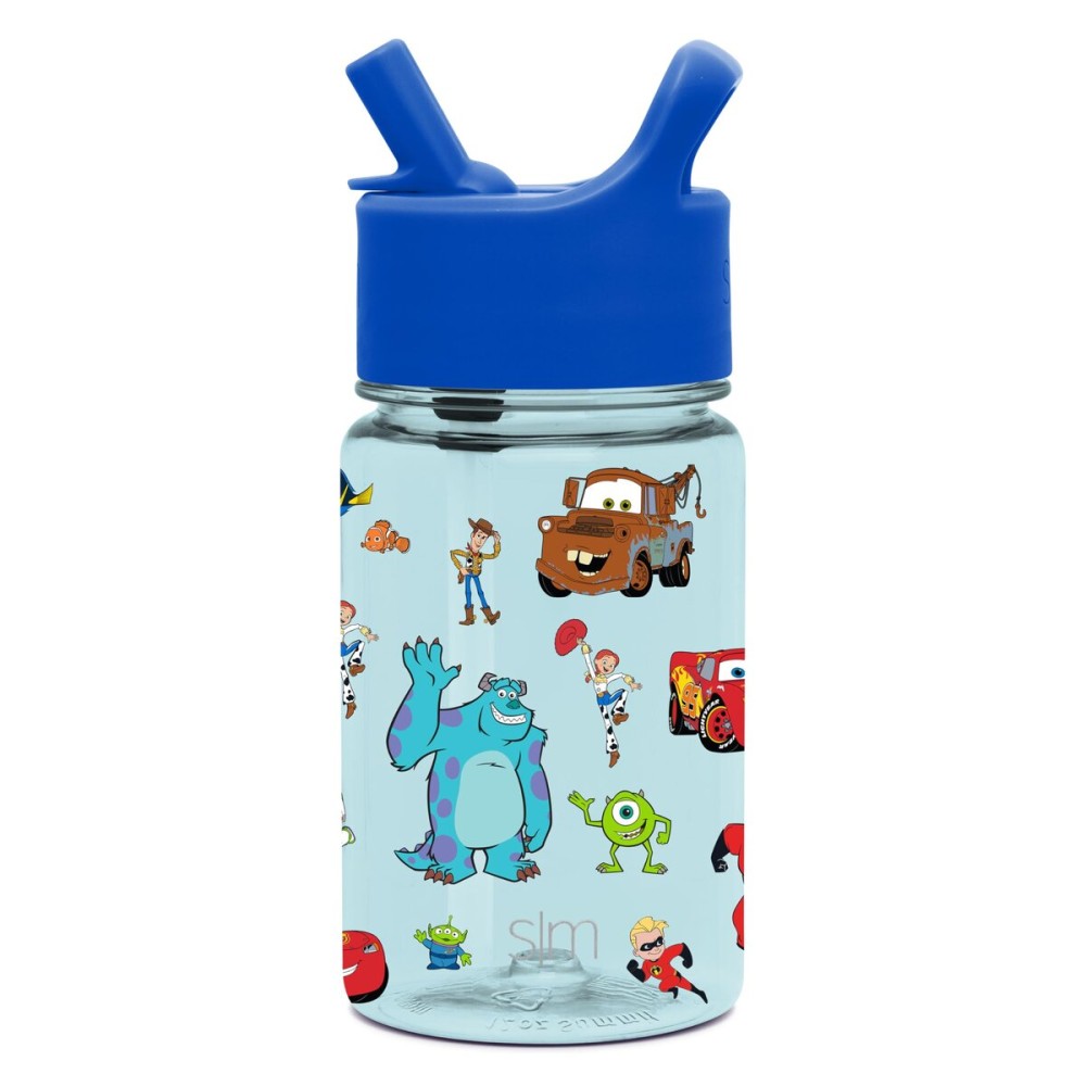 Simple Modern Disney Kids Water Bottle Plastic BPA-Free Tritan Cup with Leak Proof Straw Lid | Reusable and Durable for Toddlers, Girls and Boys | Summit Collection | 12oz, Pixar Pals