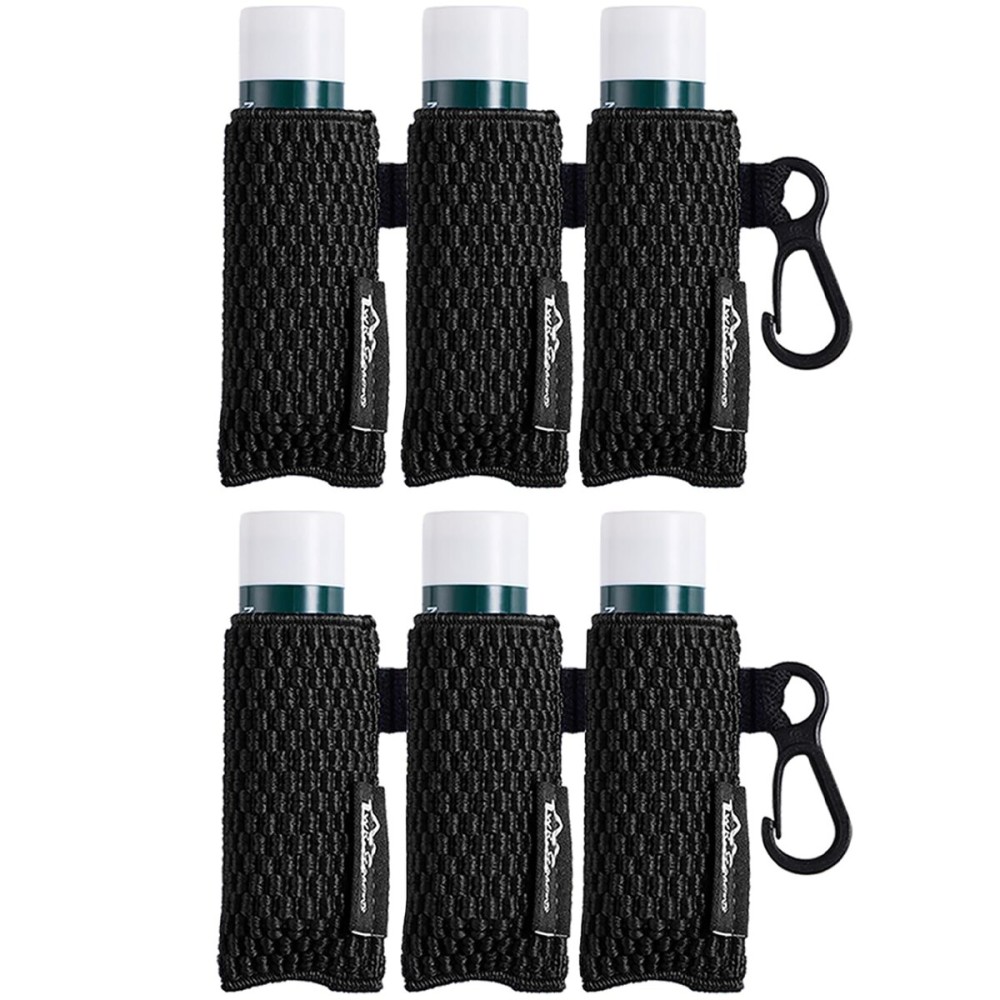 WK IEASON Lip Balm Holder Keychain, Christmas Stocking Stuffers Gifts, 6PCS Clip on Pouch Lip Gloss Holder Compatible With Chapstick Sleeves Holder Key Chains Women Cute Elastic Lipstick Holder