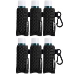 WK IEASON Lip Balm Holder Keychain, Christmas Stocking Stuffers Gifts, 6PCS Clip on Pouch Lip Gloss Holder Compatible With Chapstick Sleeves Holder Key Chains Women Cute Elastic Lipstick Holder