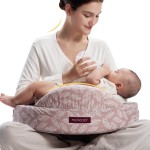 Momcozy Innovative Safety Guard Nursing Pillow - Firm & Springy Memory Foam - Stable, Ergonomic Support & Comfort - Wider Breastfeeding Cushion, Adjustable, Removable Cover, Baby Safety Certified